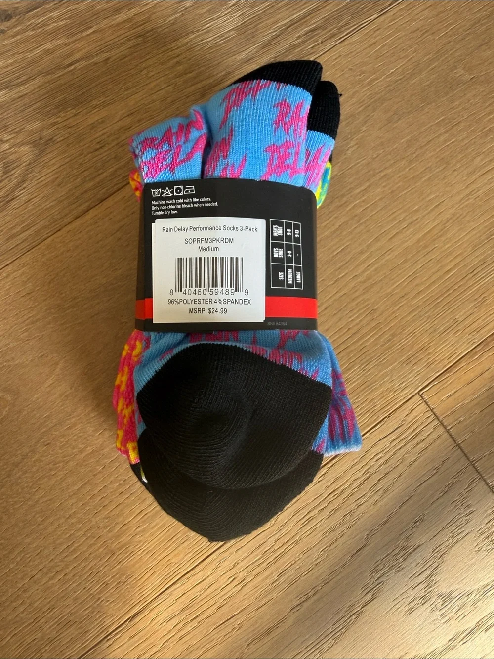 Baseball Lifestyle 101 - Rain Delay - Performance Socks - 3 pack - NWT